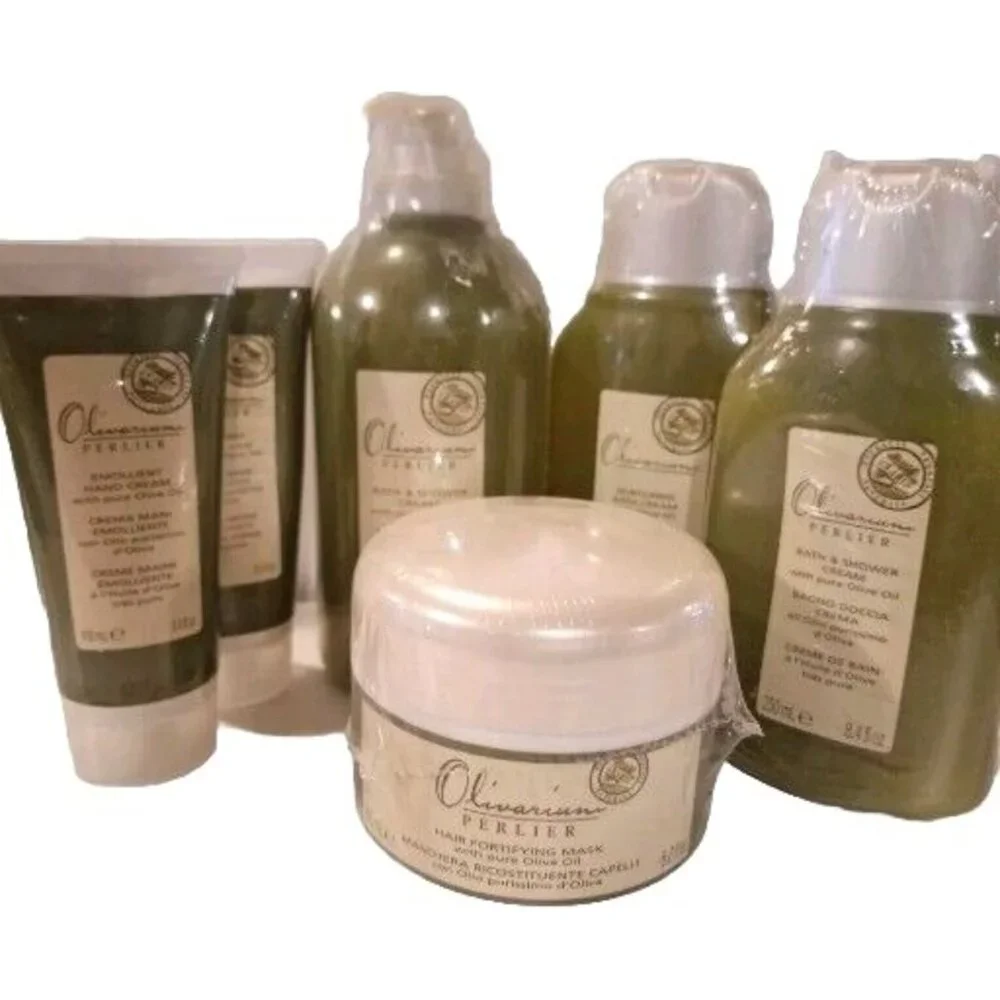 Olivarium Perlier Bath & Shower Cream Lot Includes Olive Oil-Enriched Products - Picture 1 of 11